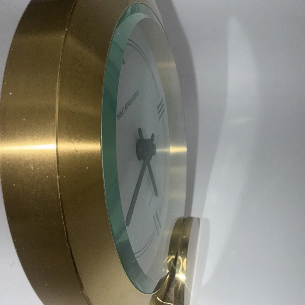 BAILEY BANKS & BIDDLE BRASS DESK CLOCK - Model # HA / 3435 GERMANY Hechinger